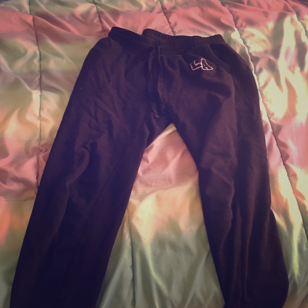 Black LA joggers